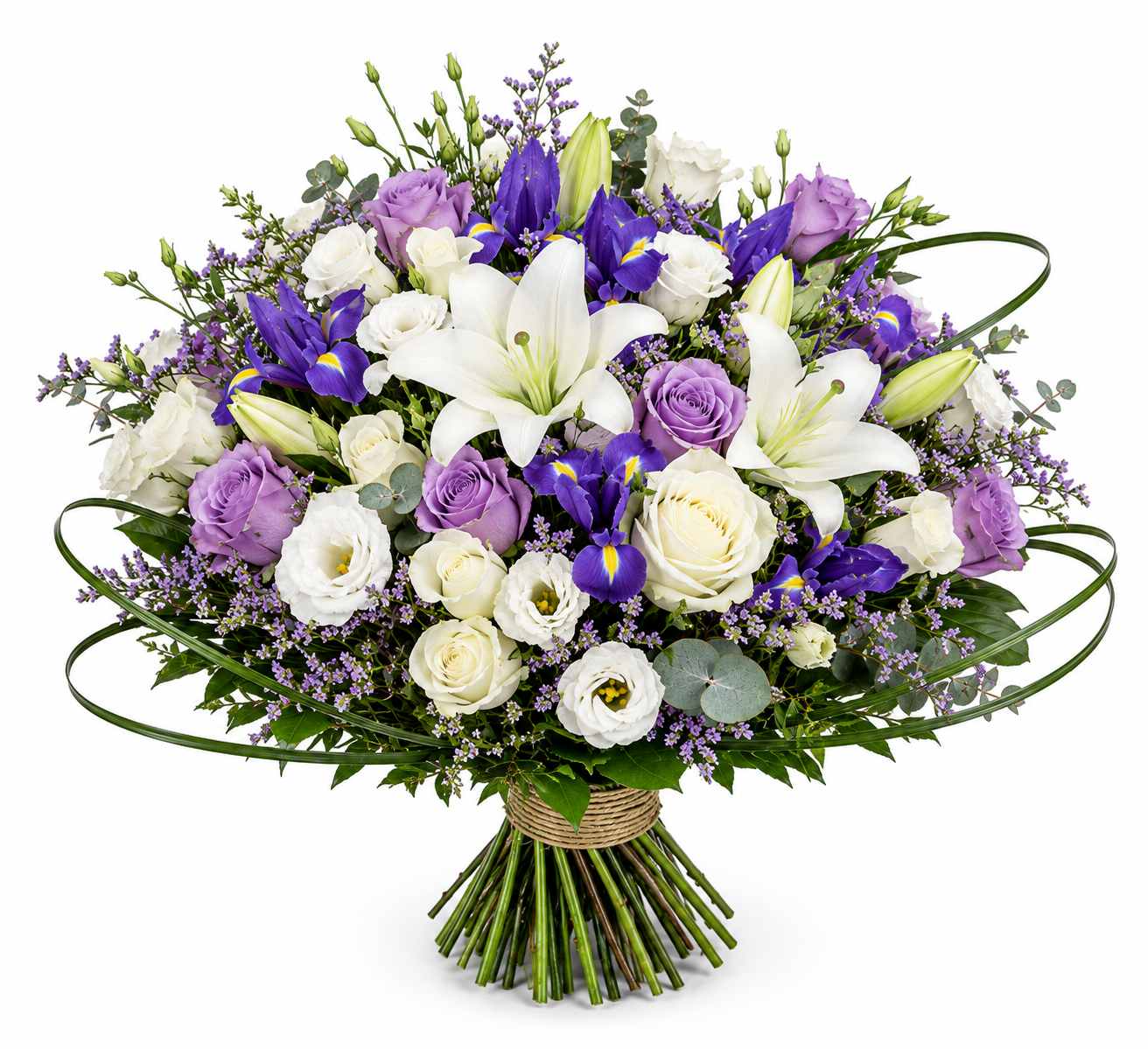 Bouquet de Deuil Blanc et Violet