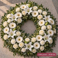 Couronne Funéraire Blanc et Vert