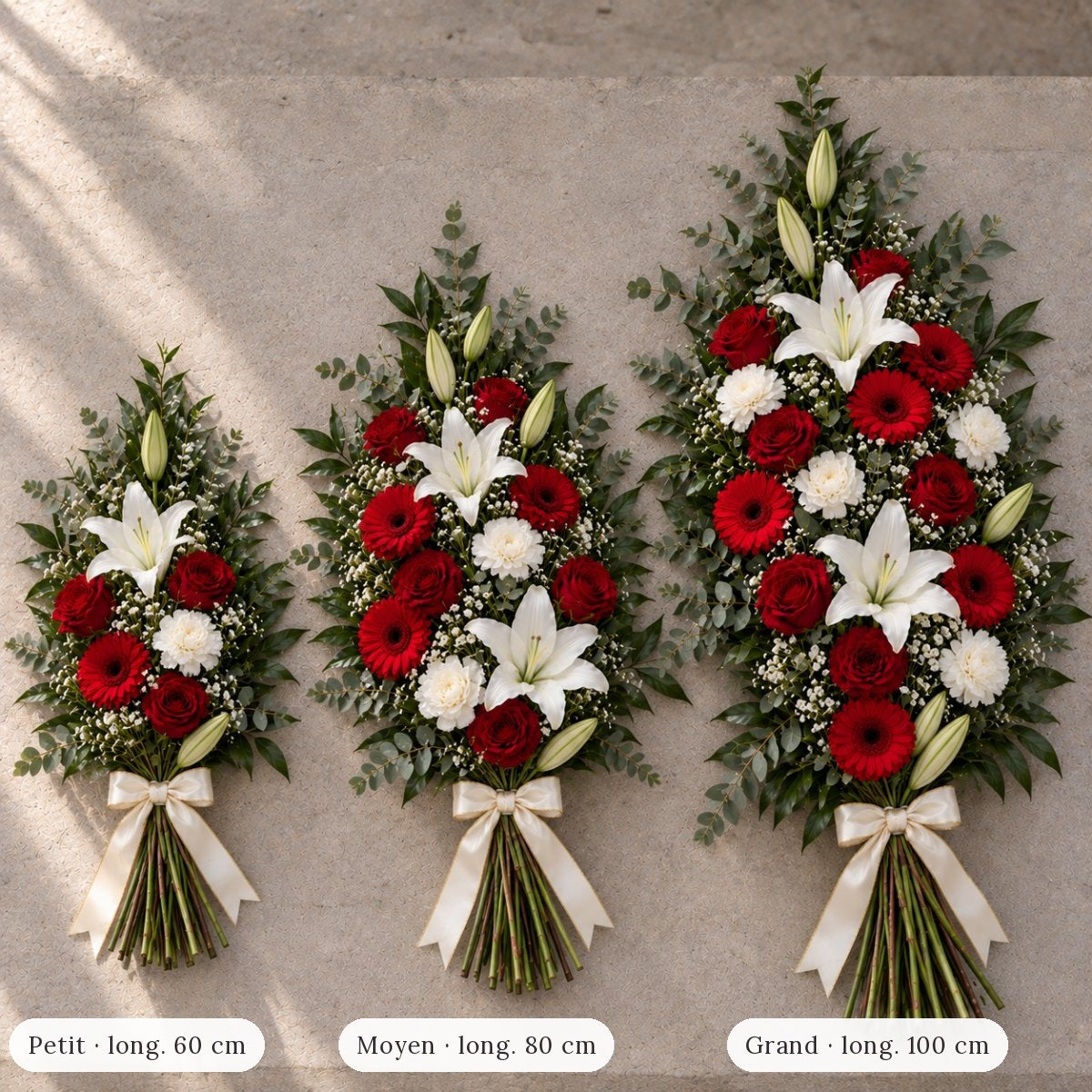 Gerbe de Fleurs Blanc et Rouge