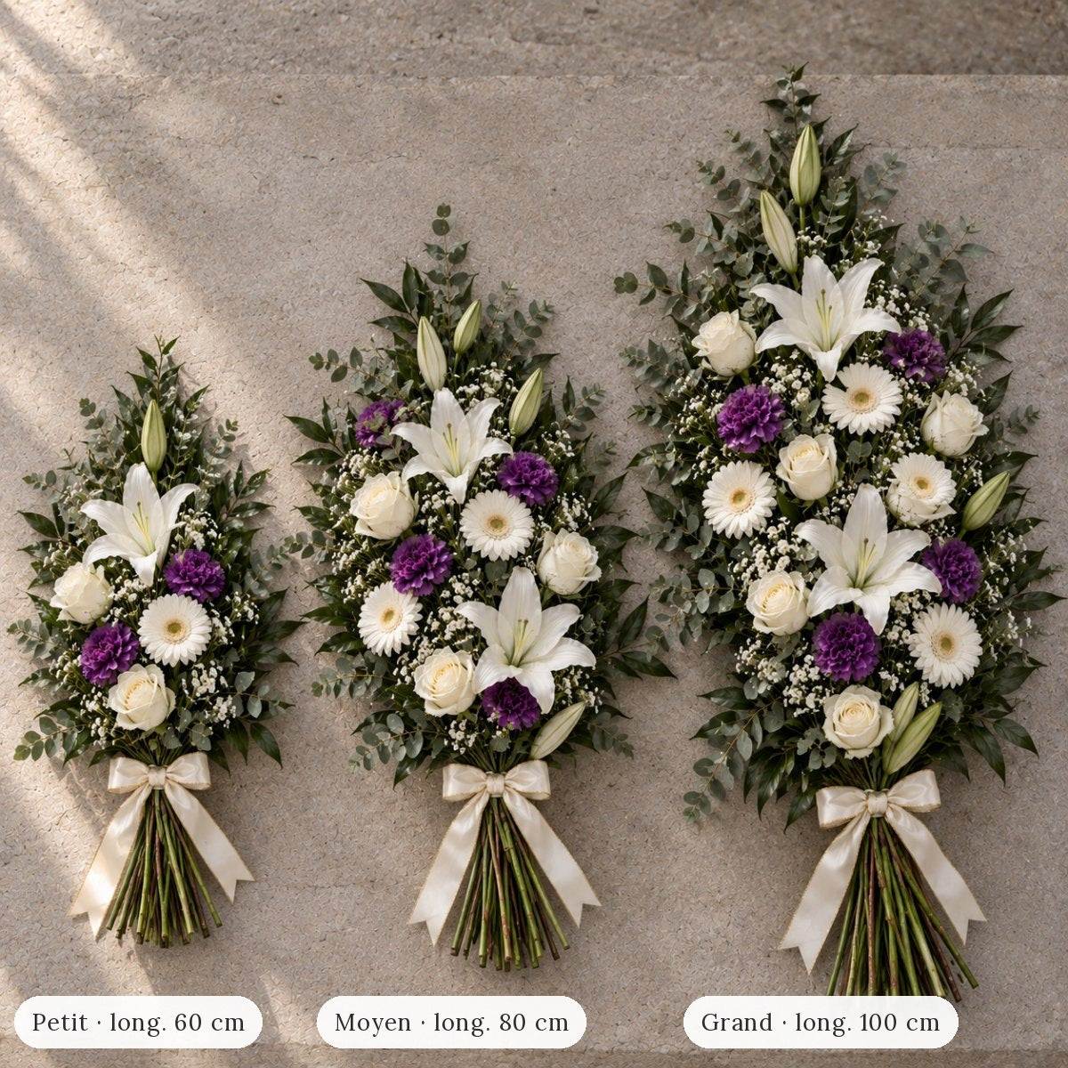 Gerbe de Fleurs Blanc et Violet