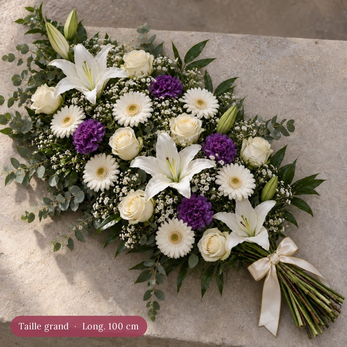 Gerbe de Fleurs Blanc et Violet